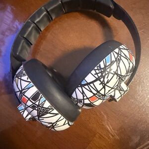 Stylish Black and White Headphones